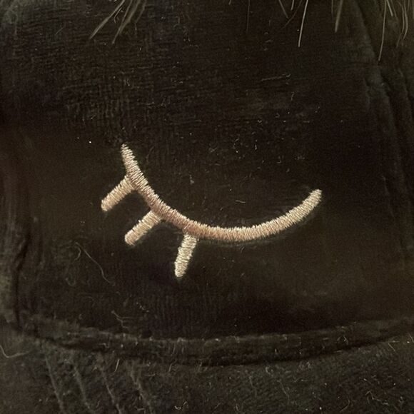 Spooky Streets Black Velour Unicorn Cap Hat OS NEW Halloween Costume Dress-Up - Picture 9 of 9